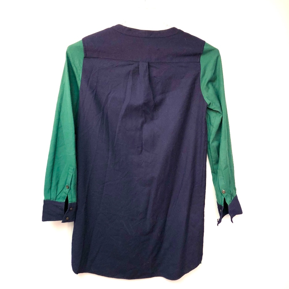 J. Crew Collection | Wool Green Blue Dress - Picture 4 of 6